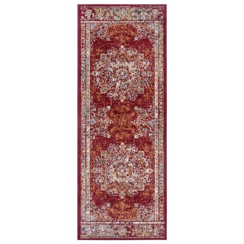 Tapis 80x120cm Style Vintage Madere Rouge