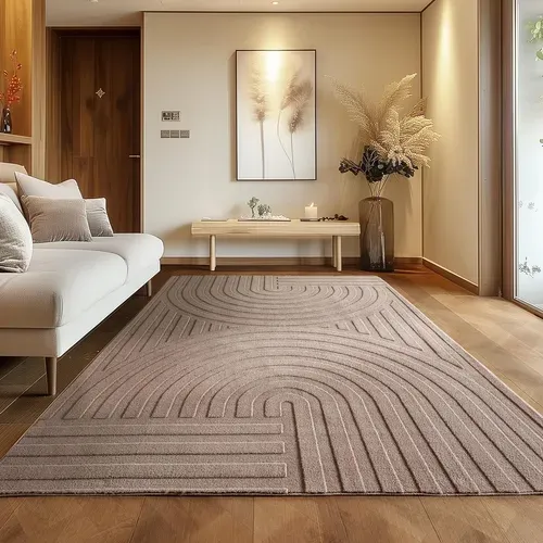 Tapis Bari Doux à Relief Beige 120x170cm