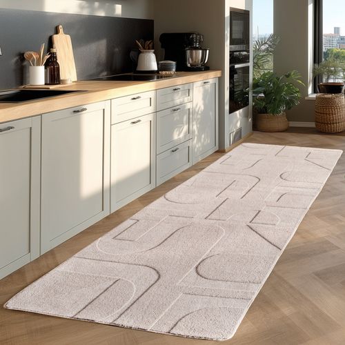Tapis Côme Doux à Relief Crème 200x290cm