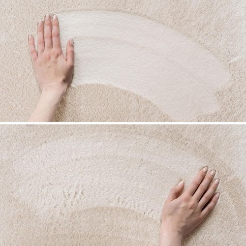 Tapis à Poils Doux Lavable Crème 240x340cm