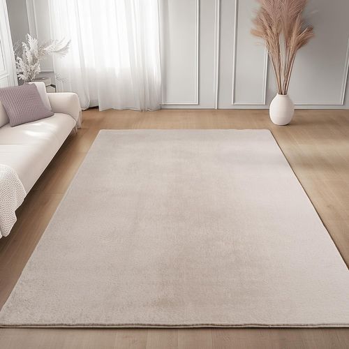 Tapis à Poils Doux Lavable Crème 240x340cm