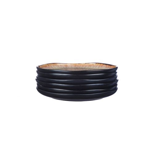 Assiette Iris  - 6 Pièces - Marron Sauvage