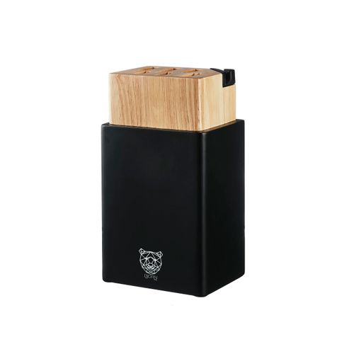 Lot De 2 Blocs Couteaux En Bois Marron D