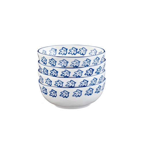 Lot De 4 Bols Moyens En Porcelaine De Haute Qualité (grade A), Peinte à La Main Blanc D17.5
