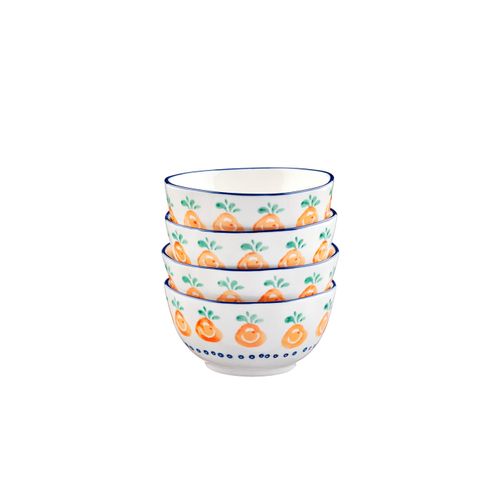 Spode Lot De 4 Petits Plats Carrés Italiens Bleus | Lot De 4 Petits Plats De Service Pour Trempettes, Sauces Et Condiments | Bols De 7,6 Cm En Porcelaine Fine | Passe
