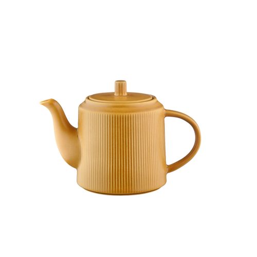 Lot De 1 Carafes, Théières et Bocaux En Grès Jaune D13.5