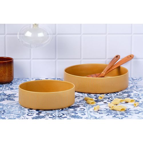 Saladier Et D.27,5cm - 2 Pièces - Ocre