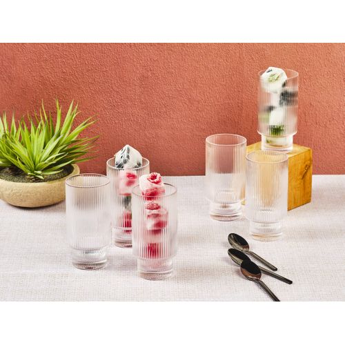 Lot De 6 Verres à Soft En Cristallin (cristal Sans Plomb) Transparent D7