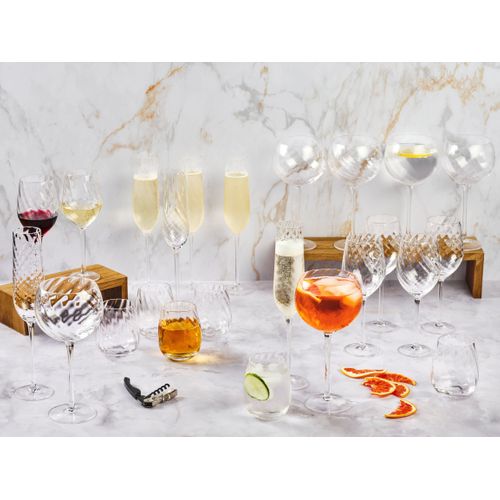 Lot De 24 Set Complet En Cristallin (cristal Sans Plomb) Transparent D