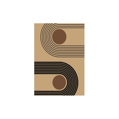 Tapis De Salon Seventies Taupe - 160x230cm