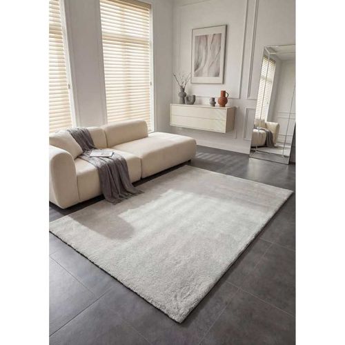 Tapis Doux Fourrure Uni - Laponie 01 Gris - 200x290 Cm