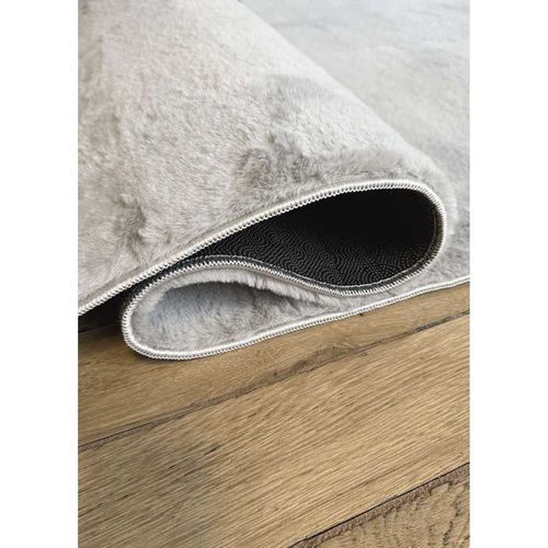 Tapis Doux Fourrure Uni - Laponie 01 Gris - 200x290 Cm