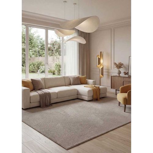 Tapis Lavable Géométrique - Toulouse 01 Beige - 60x100 Cm