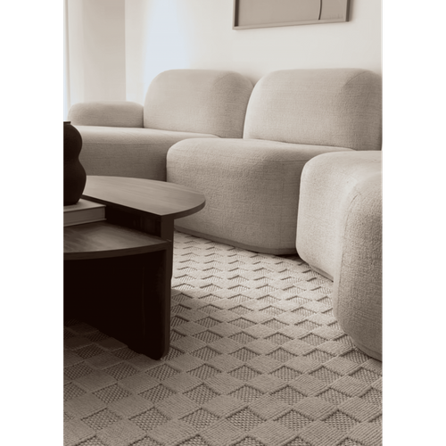 Tapis Damier - Toulon 36 Crème - 240x330 Cm
