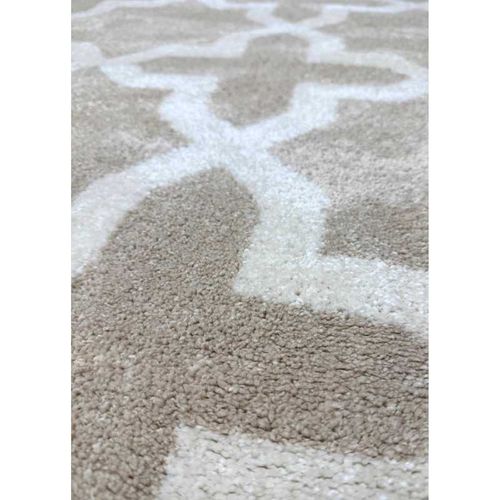 Tapis Moderne Abstrait Annecy 14 Beige - 80x150 Cm