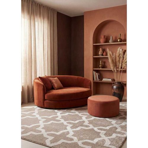 Tapis Moderne Abstrait Annecy 14 Beige - 80x150 Cm