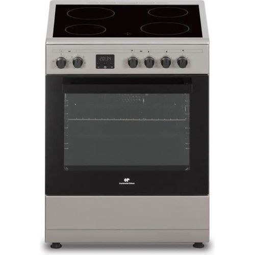 Cuisiniere Vitrocéramique  Cecv60fcs - 4 Feux - L58,8 Xp61 Xh83 Cm - Silver