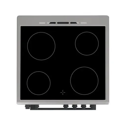 Cuisiniere Vitrocéramique  Cecv60fcs - 4 Feux - L58,8 Xp61 Xh83 Cm - Silver