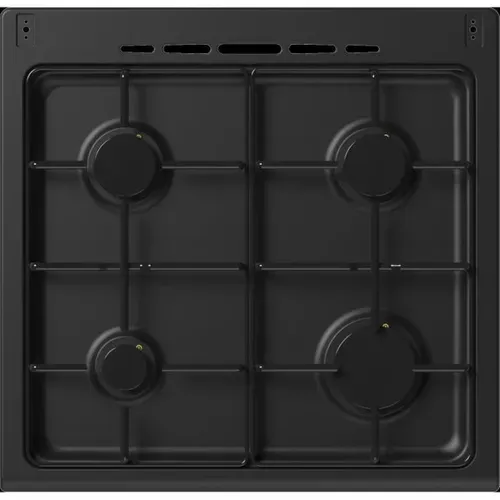 Cuisinière Gaz Pose Libre 4 Foyers Avec Four Multifonction 60 L Noir
