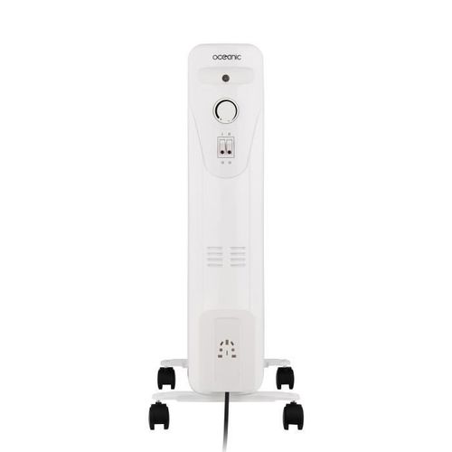 Radiateur Électrique Bain D'huile - 1500 W - 3 Puissances - 7 Éléments - Blanc - Mobile
