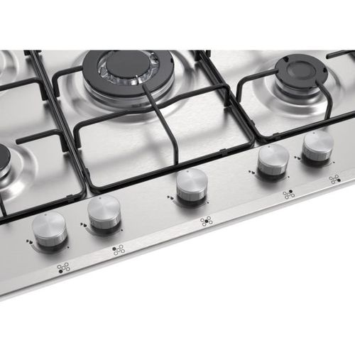 Table de cuisson gaz 5 Foyers dont 1 Triple Couronne Inox