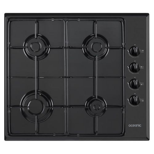 Table de cuisson 4 Foyers Gaz Émail Noir
