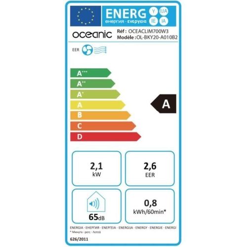 Climatiseur Mobile - 7000 Btu - 2050w - Déshumidificateur - Programmable