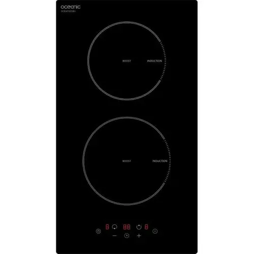 Domino Induction Encastrable - 2 Feux - 3600W - Noir