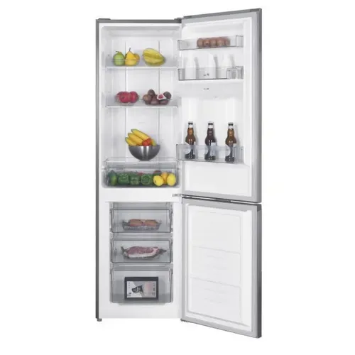 Réfrigérateur Congélateur Bas  - 251l -total No Frost(sans Givre) - Inox - L 55 Cm X H 180 Cm