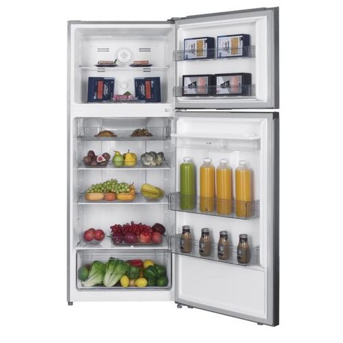 Réfrigérateur Congélateur Haut -  413l - Total No Frost(sans Givre)  - Inox - L70 Cm X H 178 Cm