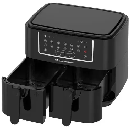 Airfryer Friteuse à Air Sans Huile  - Cerfrsh24002cb - 9 L - Double Bacs - 2400w - Noir