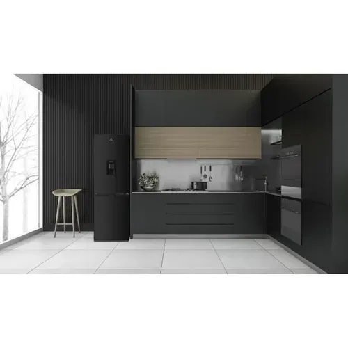Réfrigérateur Congélateur Bas - 325l - Total No Frost - Distributeur D'eau- Noir - Classe D