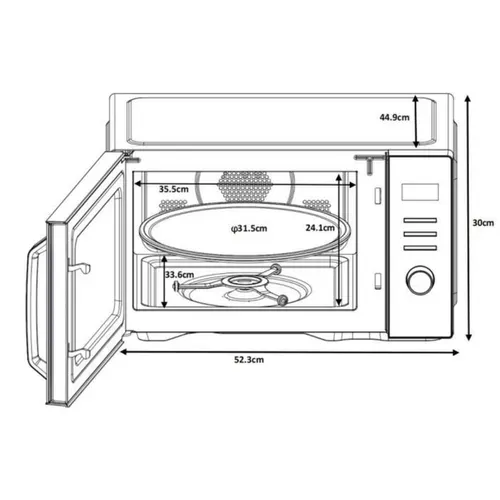Micro-ondes - Cemo29bc - 29 L - Combiné - Noir