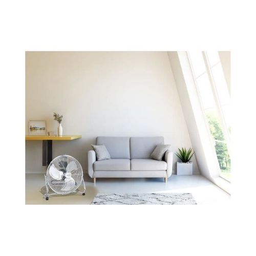 Ventilateur Industriel De Sol - Brasseur D'air - 120 W - 3 Vitesses - Ø 45 Cm - Chromé