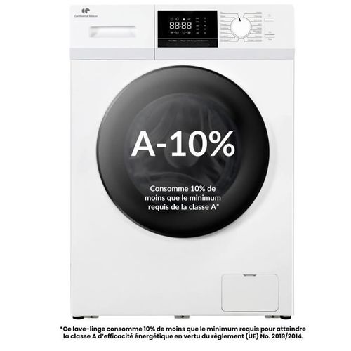Lave-linge Hublot - Cell10140w3 - 10kg - Moteur Induction - 60 Cm - 1400 Trs/min - Blanc