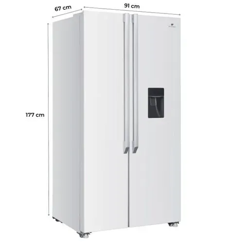 Réfrigérateur Américain - Cera532nfwd - 2 Portes - 529 L -  L90 X 177 Cm - Classe D - Blanc