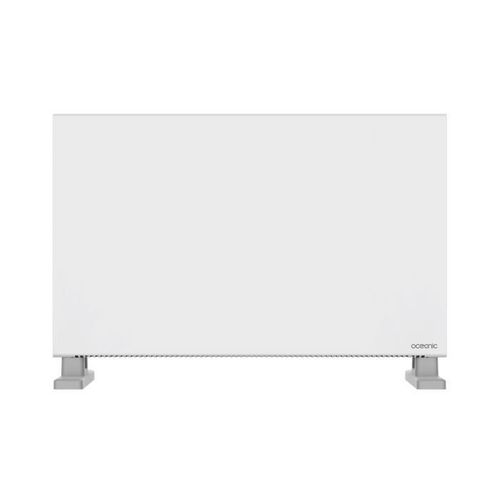Radiateur Convecteur Électrique Mobile - 2000 W - 2 Puissances - Blanc Mat