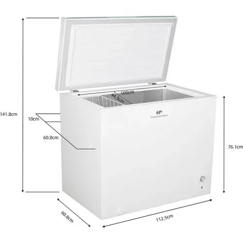 Congélateur Coffre - Cecc291wd - Classe D - 291 L - 112,5 X 60,8 X 83,5 Cm - Blanc