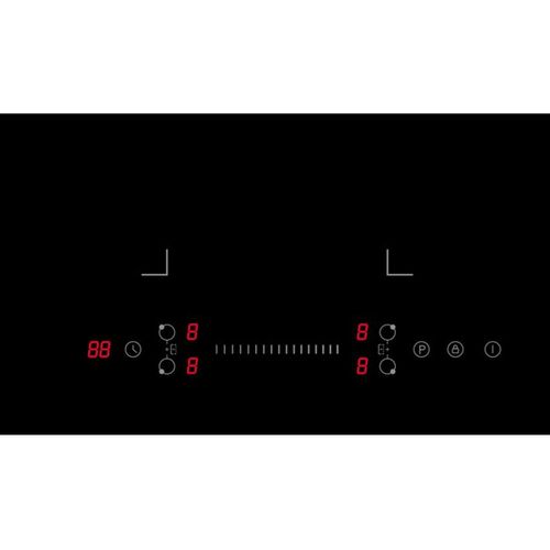 Plaque Induction 70 Cm - 4 Zones, 2 Flex, 7200 W, Noir
