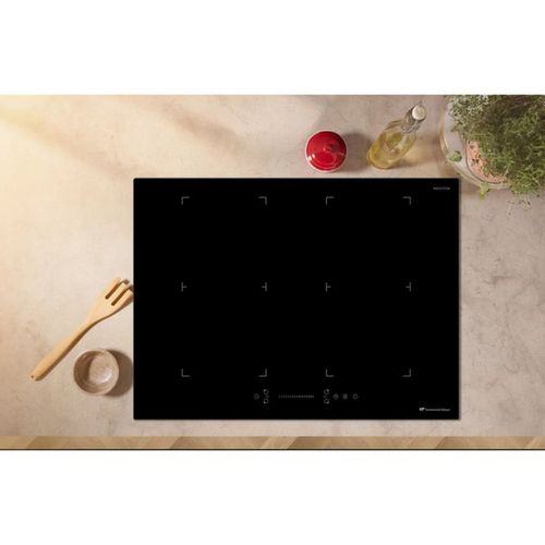 Plaque Induction 70 Cm - 4 Zones, 2 Flex, 7200 W, Noir