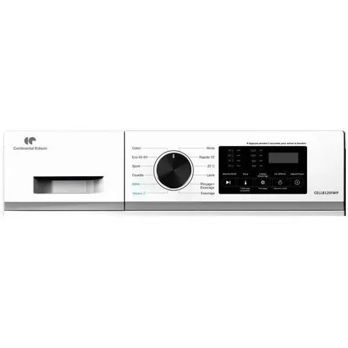 Lave-linge Hublot  Cell8120iwp - 8 Kg - Induction - L60cm - 1200 Trs / Min - Classe à - Blanc Hublo