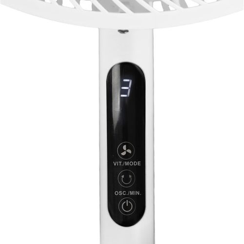 Ventilateur Sur Pied 2-en-1 45 W Blanc Avec Télécommande 40,6 Cm
