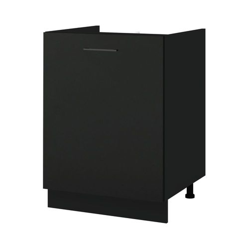 Meuble Sous-évier Lovia Noir Mat 1 Porte L 60 Cm
