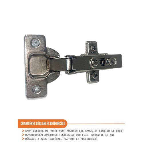 Meuble Haut De Cuisine Eco Blanc 2 Portes Vitrées L 80 Cm