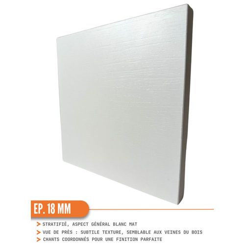 Meuble Haut De Cuisine Eco Blanc 1 Porte L 40 Cm