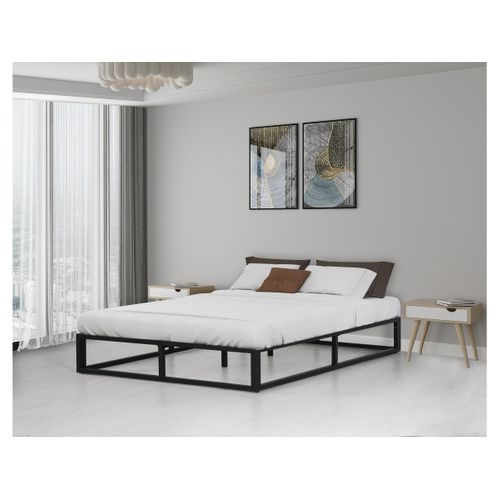 Cadre De Lit En Métal 160 X 200 Cm - Noir