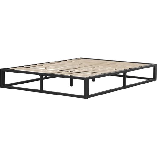 Cadre De Lit En Métal 160 X 200 Cm - Noir
