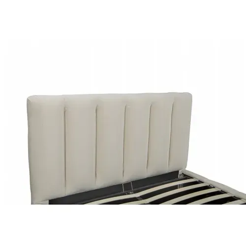 Lit En Tissu Bubble Avec Coffre "annie" 180 X 200 Cm - Beige