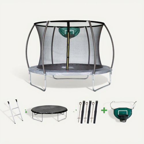 Trampoline Prestige "jumper" 3,65 M Et Panier Basket