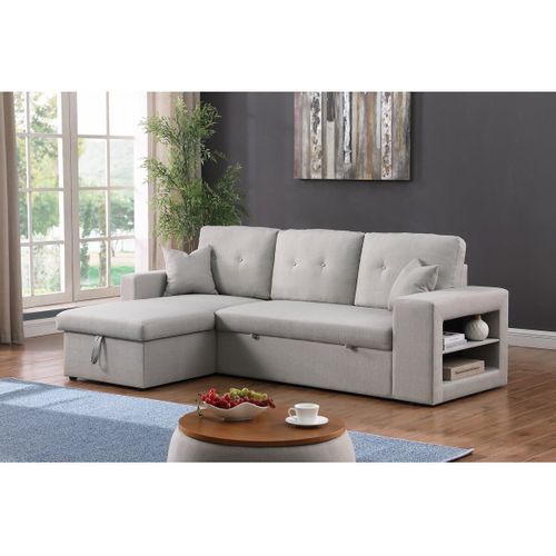 Canapé D'angle Convertible/réversible "axel" - 3 Places - Gris Clair